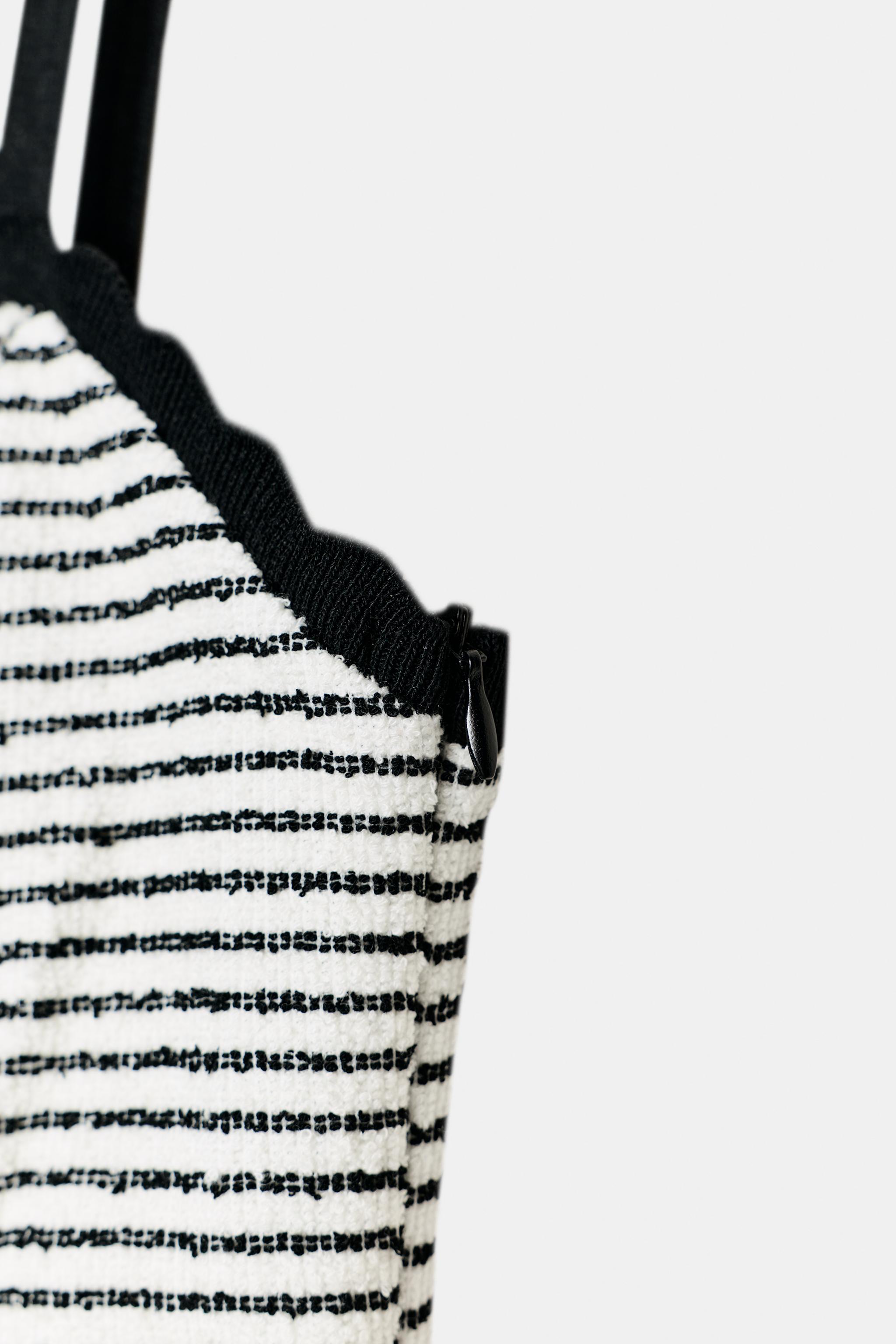 STRIPED BOUCLÉ DRESS